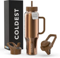 Coldest Tumbler with Handle and Straw Lid - 46 oz Asgard Gold