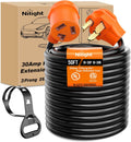 30FT EV Dryer Extension Cord 50FT 30 Amp NEMA 10-30P/R - Heavy Duty