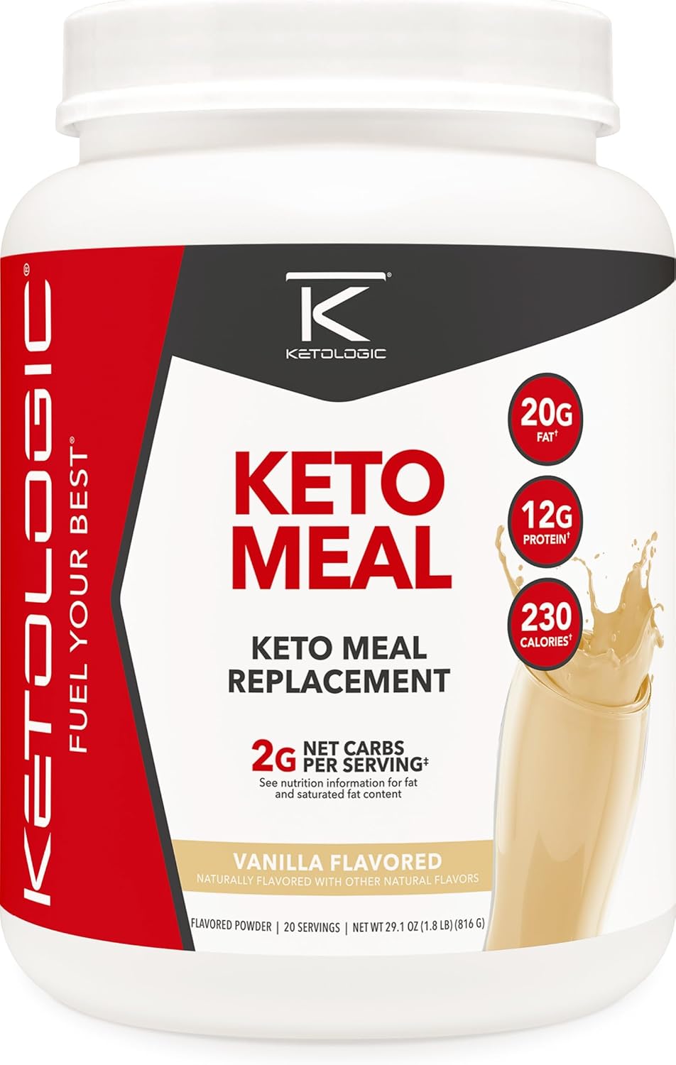 Ketologic Keto Meal Replacement Shake Powder for Optimal Results