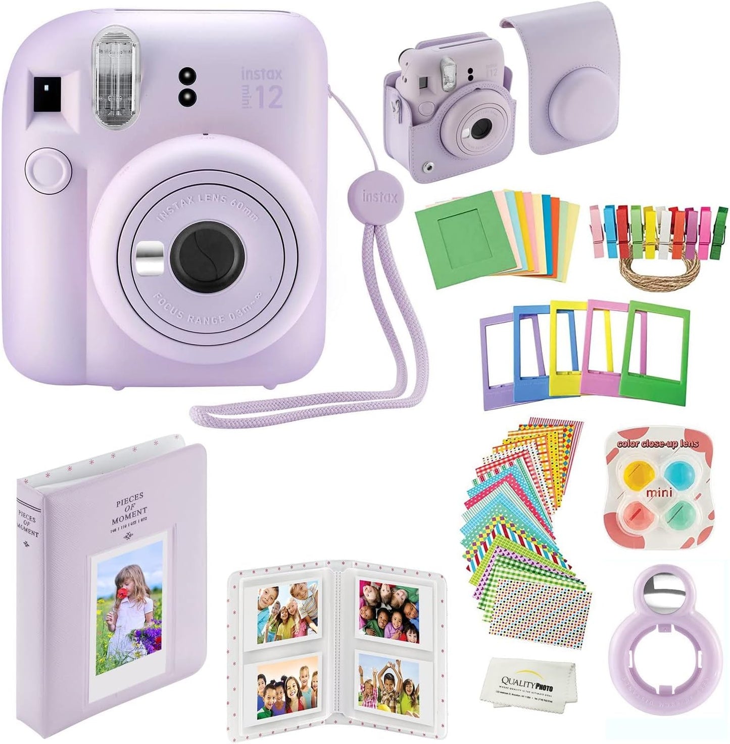 Fujifilm Instax Mini 12 Bundle - Capture Memories in Lilac