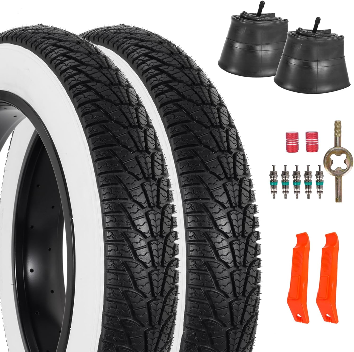 2-Pack 20x4.0 Fat Bike Tire Set for Off-Road and Ebikes