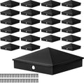 Dunzy 4 x 4 Aluminum Pyramid Fence Post Caps for Outdoor Use