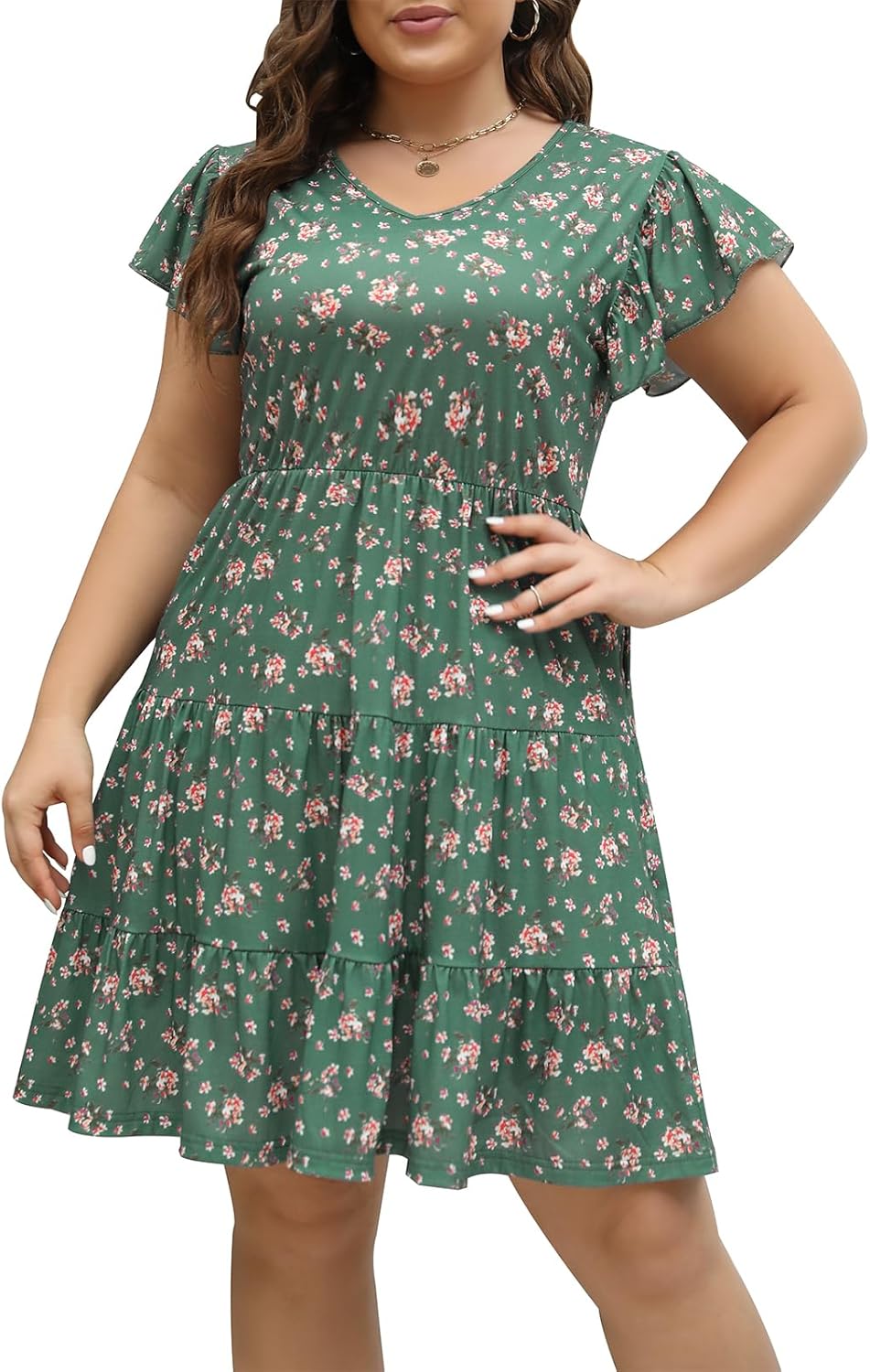 Celkuser Womens Plus Size Casual Summer Dresses with Pockets