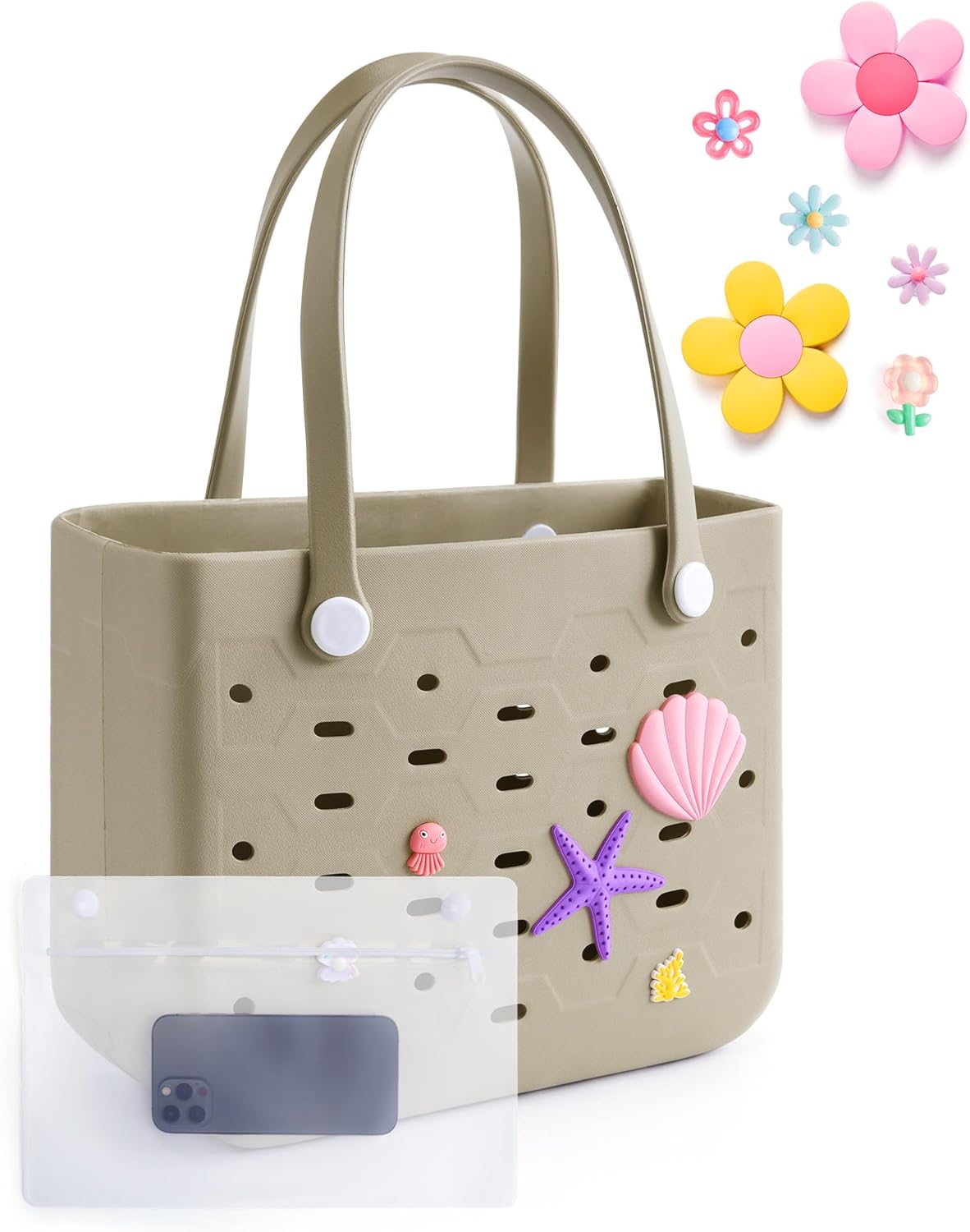 BAGSMART Beach Bag for Women - Stylish Water-resistant Tote