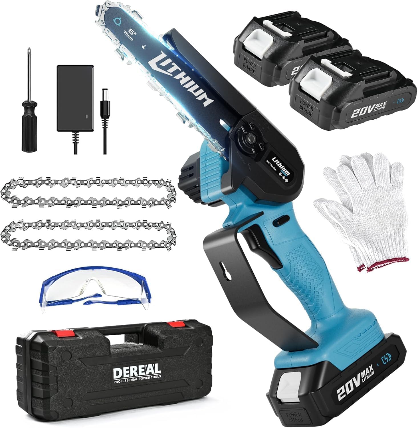 Mini Chainsaw Cordless 6 Inch for Efficient Wood Cutting Tasks