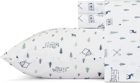 Eddie Bauer Full Cotton Percale Bedding Set for Cozy Dorm Rooms