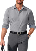 Men's Business Dress Shirt Long Sleeve Slim Fit Button Down - Classic