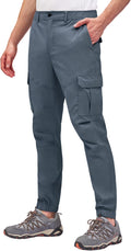 Men's Waterproof Hiking Pants Slim Fit Cargo Joggers - Stretch Comfort
