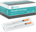 Insulin Syringe with Needle 1cc 31G 1/2 in - Precise, LowPain Pack