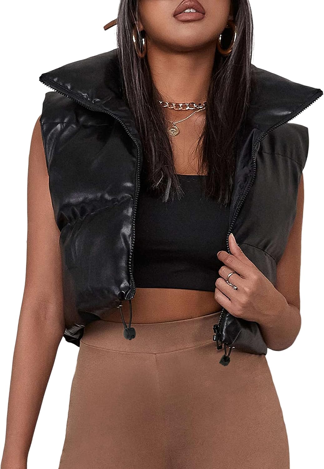 Cropped Puffer Vest for Women - Stylish and Versatile Options