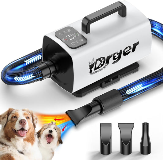 Powerful Pet Hair Dryer - Fast Drying & Adjustable Wind!