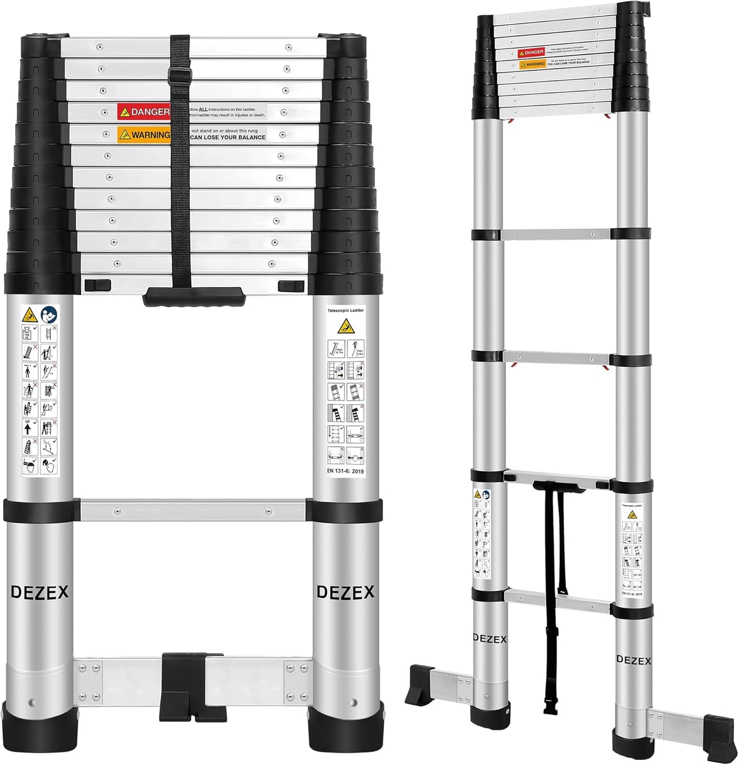 Telescoping Ladders 12.5 FT Aluminum for Home and RV Use