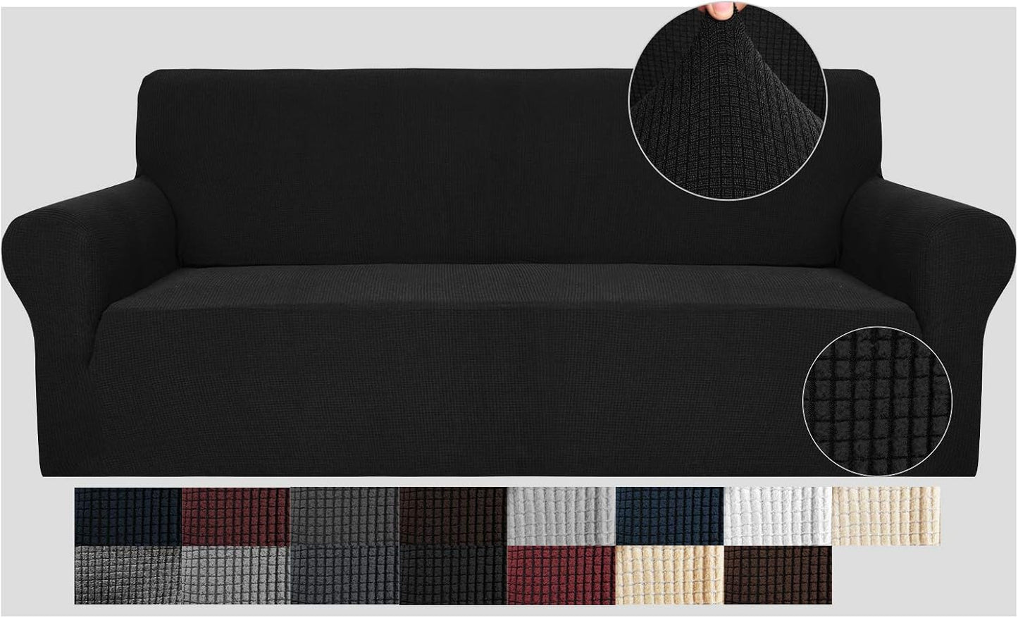 High Stretch Couch Covers for 3 Cushion Sofa - JIVINER Slipcovers