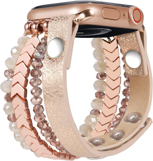 Handmade Beaded Apple Watch Band by MOFREE