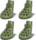 Dog Shoes for Hot Pavement Silicone Booties 4 Pairs - Breathable Paw