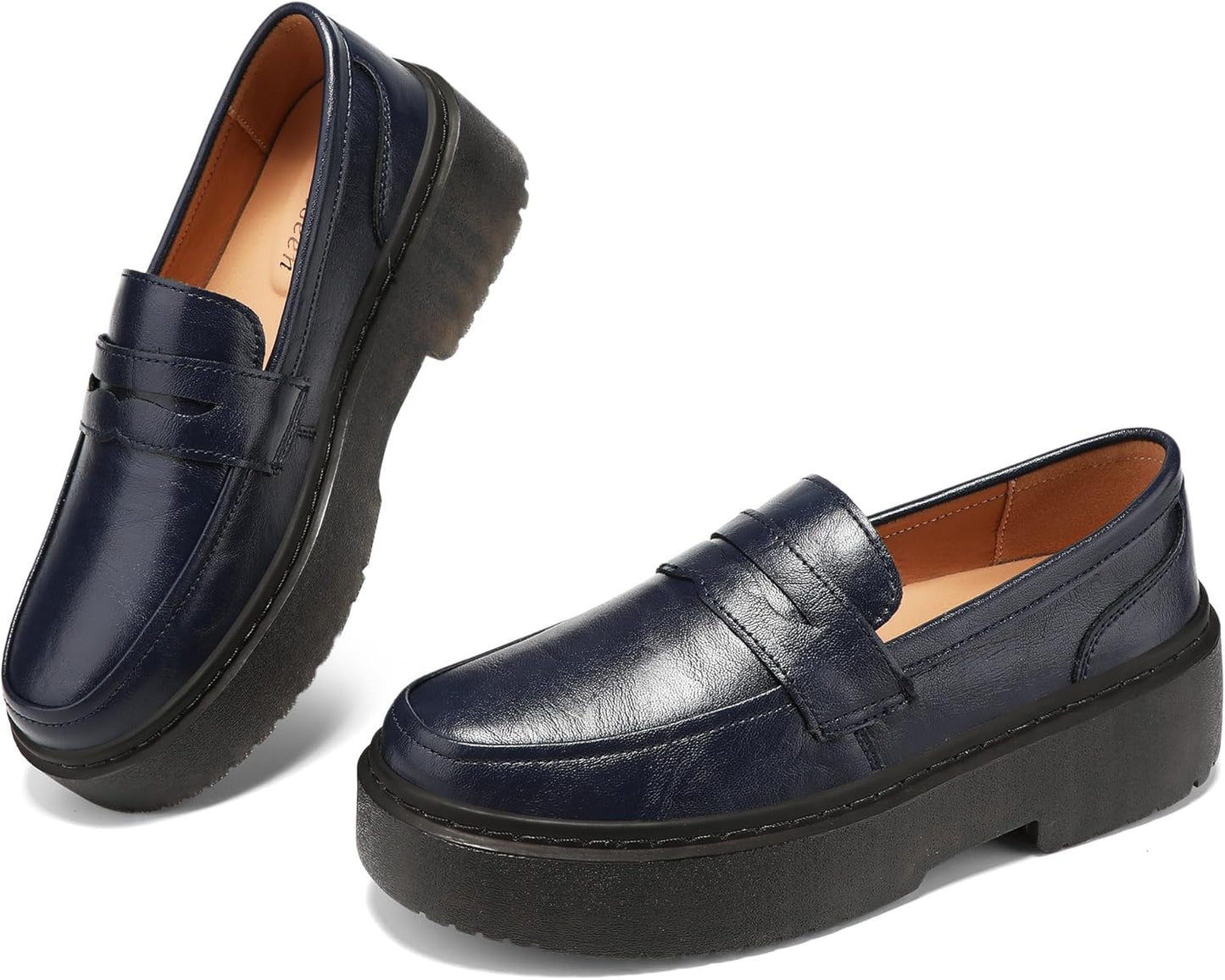 BEAUSEEN Women's Platform Chunky Penny Loafers for All Occasions