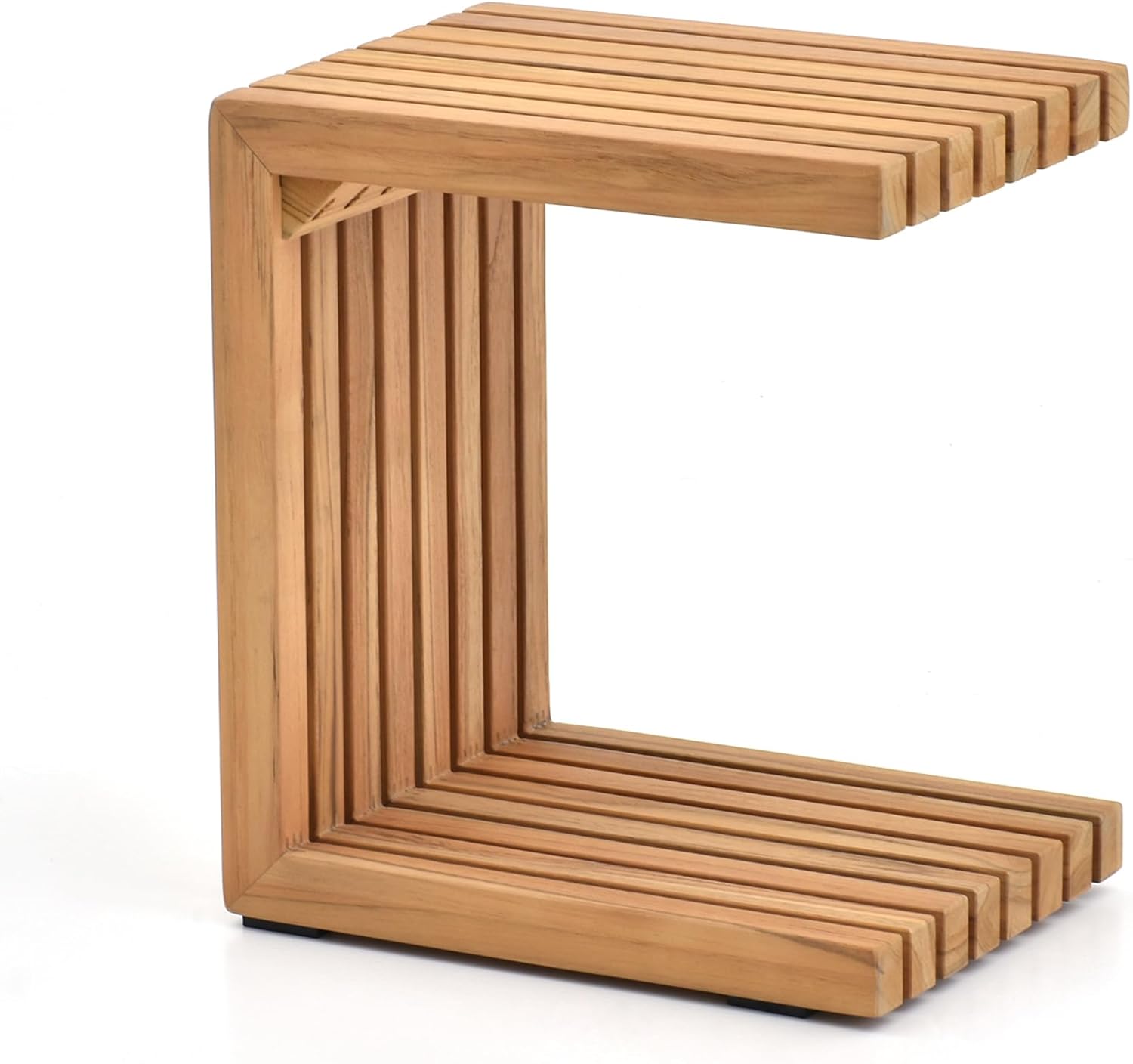 Teak Wood Weather Resistant Outdoor Side Table for Any Space