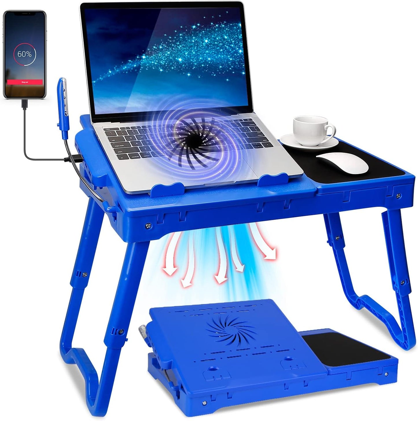 Portable Adjustable Laptop Desk for Bed and Couch Use