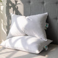Alanzimo Goose Feathers Down Pillows King Size Set of 2 - Soft/Medium
