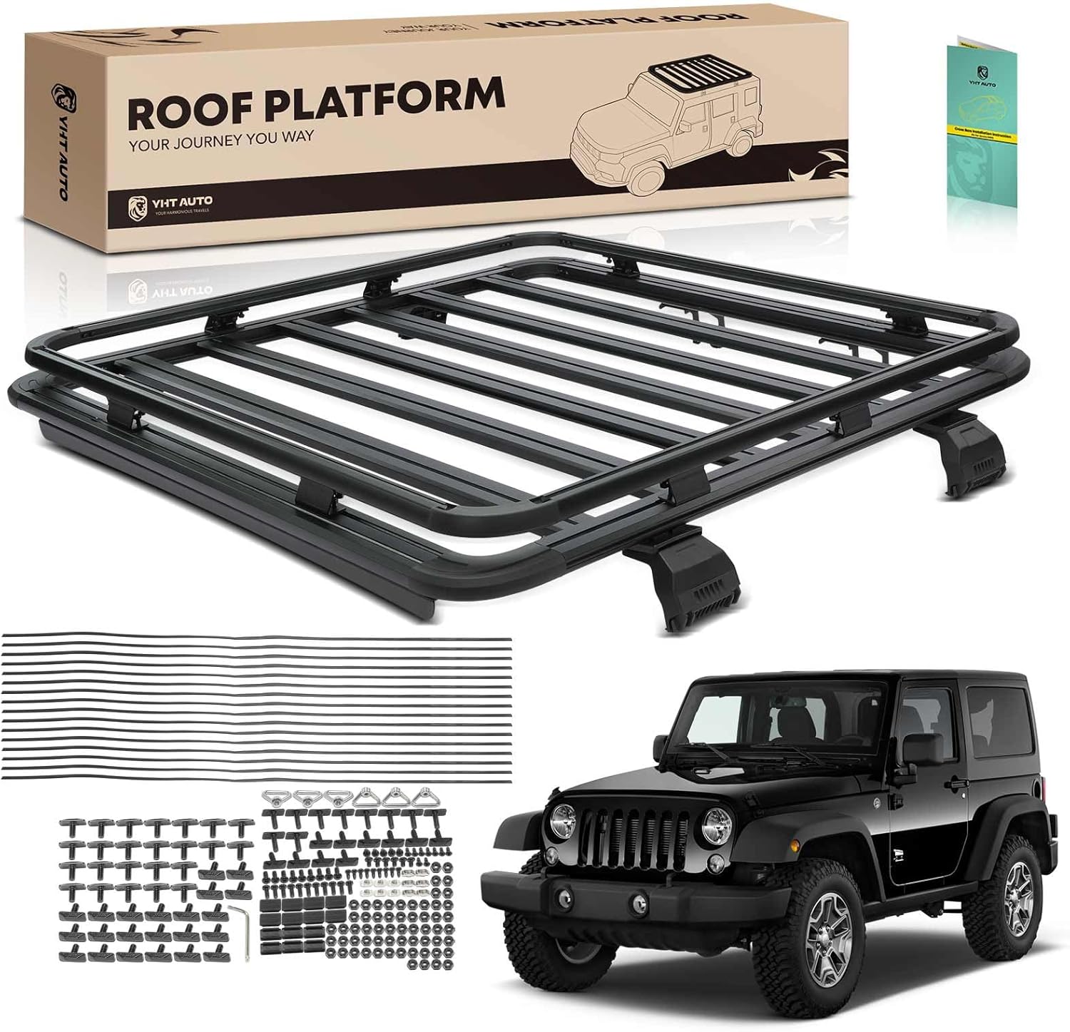 Lightweight Aluminum Roof Rack for Jeep Wrangler