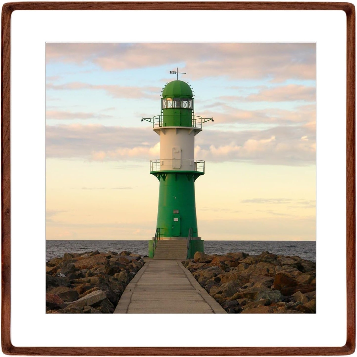 Natural 18x18 Picture Frame with 16x16 Mat for Wall Display