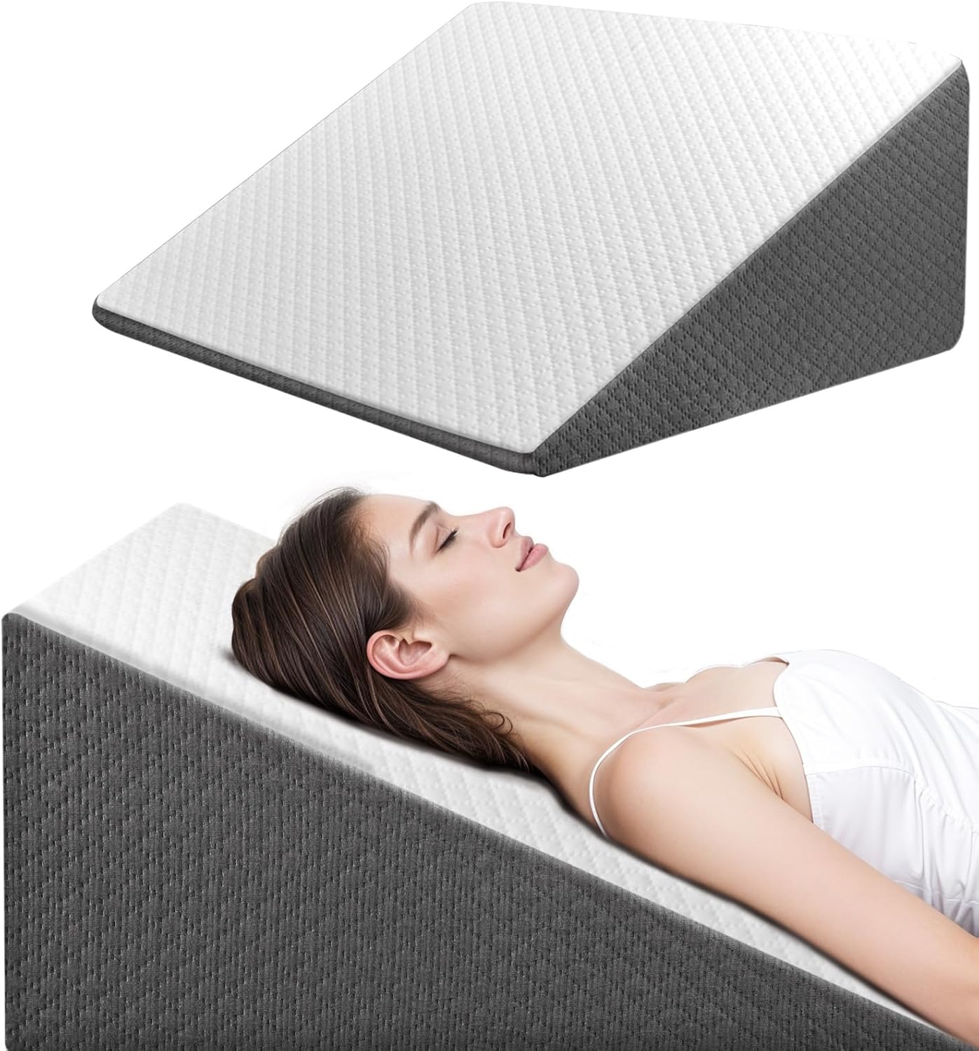 Wedge Pillow for Sleep Apnea and Acid Reflux Relief