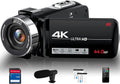 Camcorder Video Camera 4K Ultra HD 44MP Vlogging Camera - Compact 18X