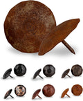 10 Pack 2in Round Head Iron Clavos Decorative Nails - Rusted Finish