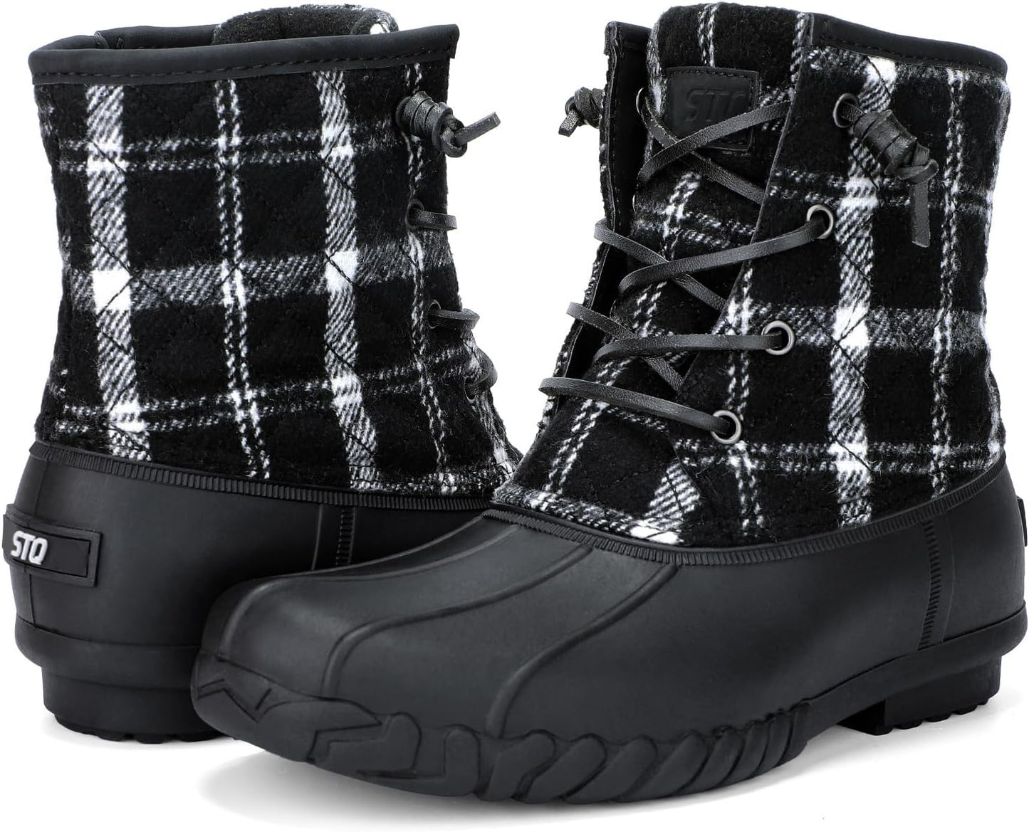 Waterproof Duck Boots for Women - STQ Quilted Snow Boots