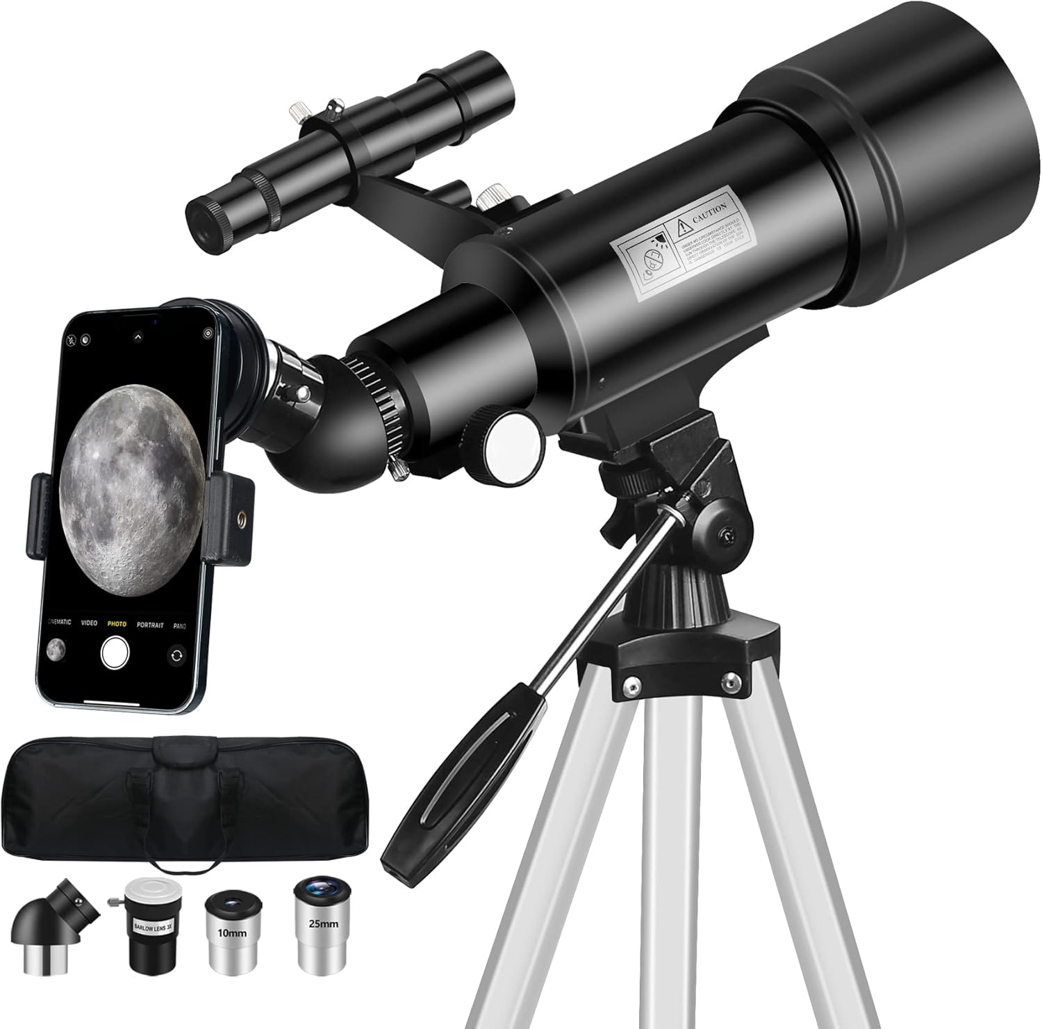 70mm Aperture Portable Telescope for Adults and Beginners
