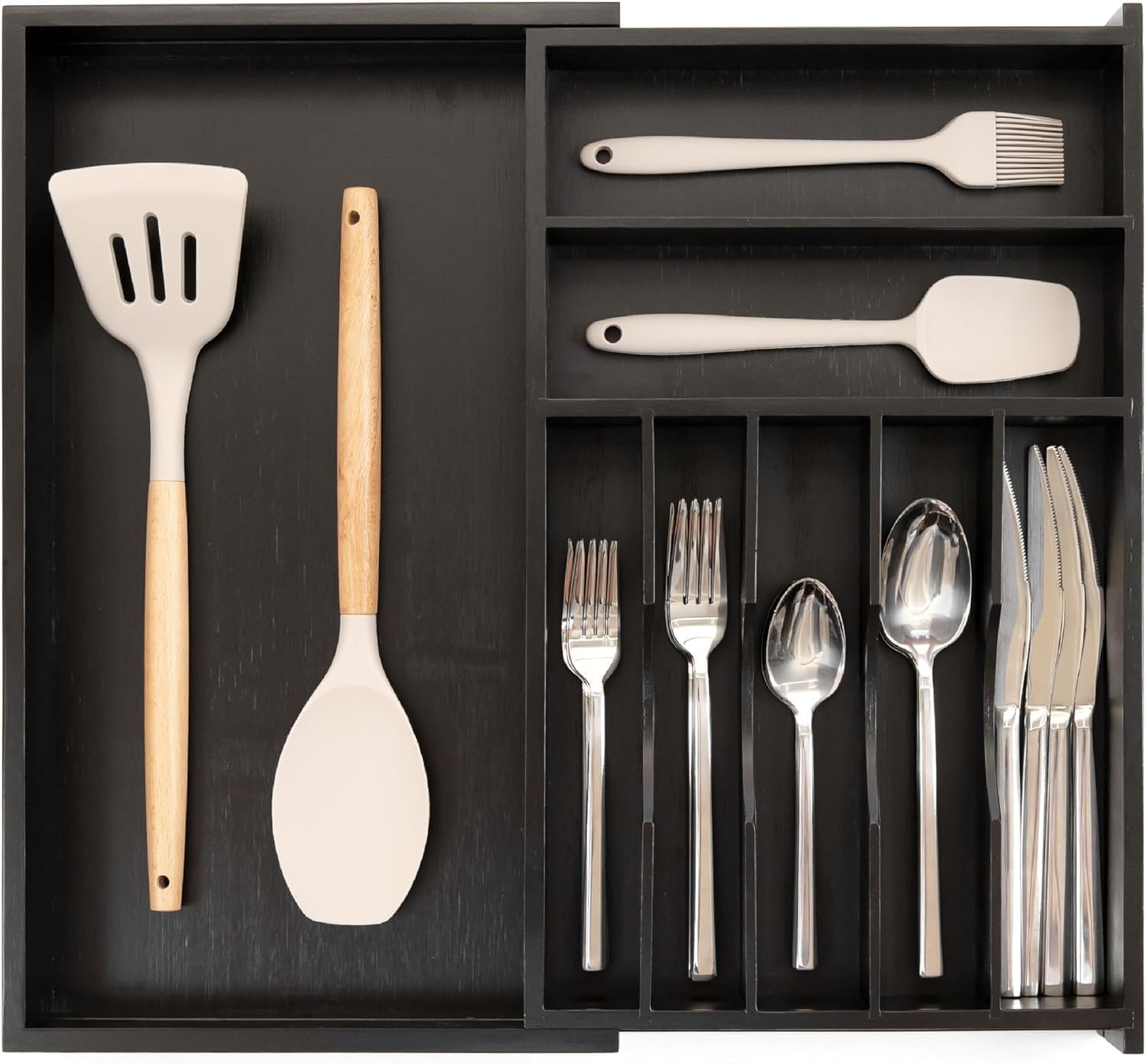 Premium Flatware Organizer for Kitchen Drawers, Expandable Design