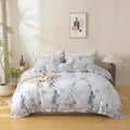 King Size 100% Cotton Floral Duvet Cover Set - Ultra Soft Comfort