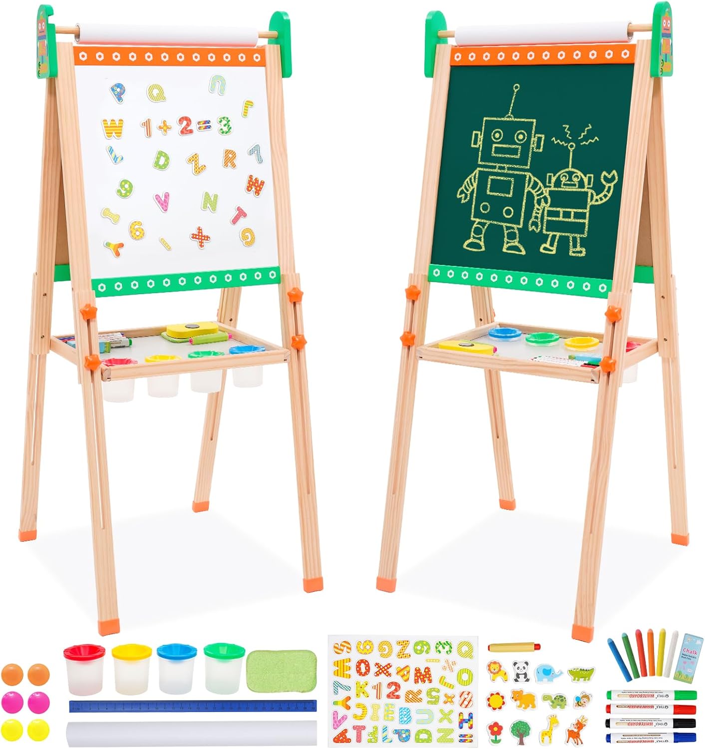 Height-Adjustable Kids Art Easel with Storage - Inspire Creativity!