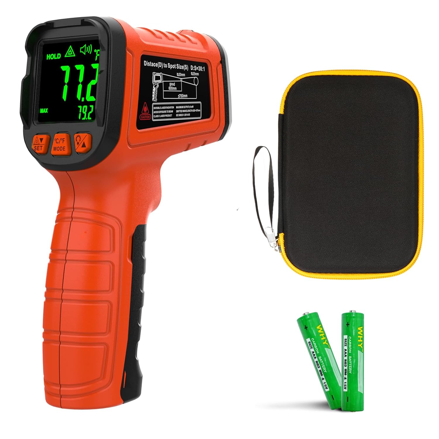 50:1 Infrared Thermometer Gun for Cooking and Industrial Use