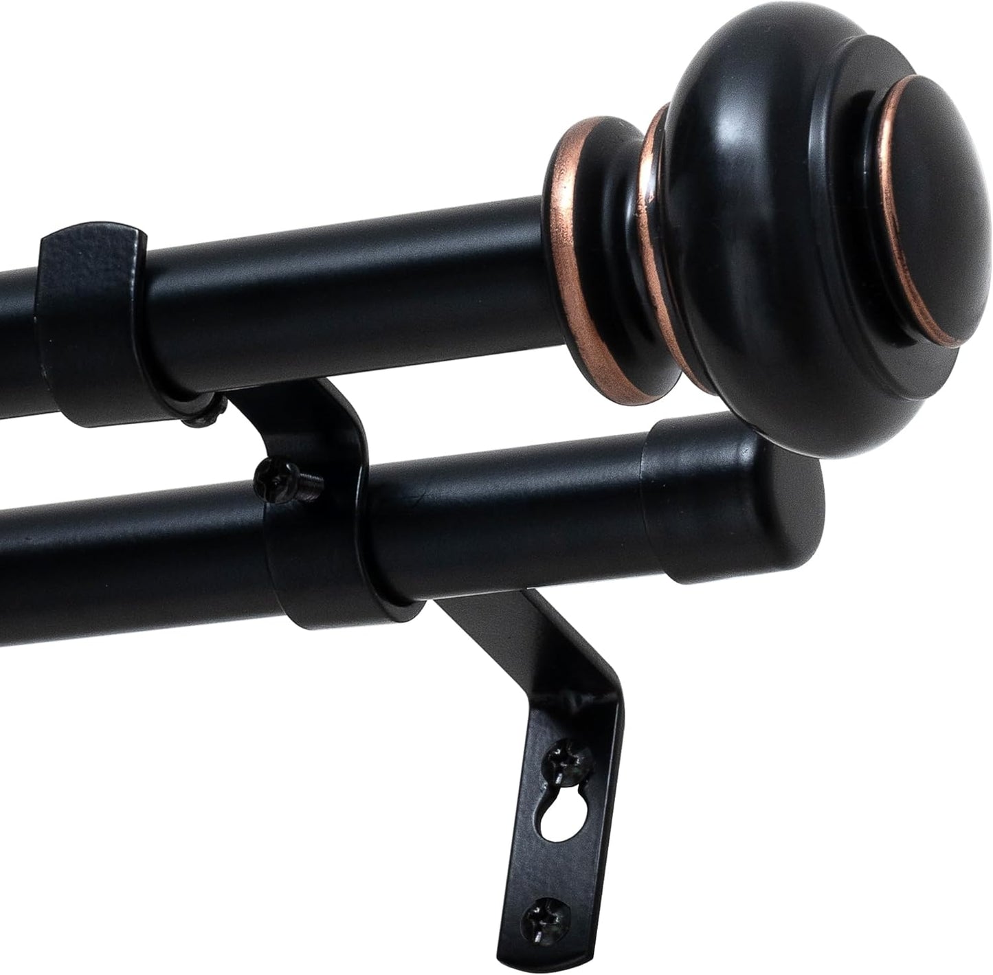 H.VERSAILTEX Double Curtain Rods Adjustable 16.2 to 137.4 Inches