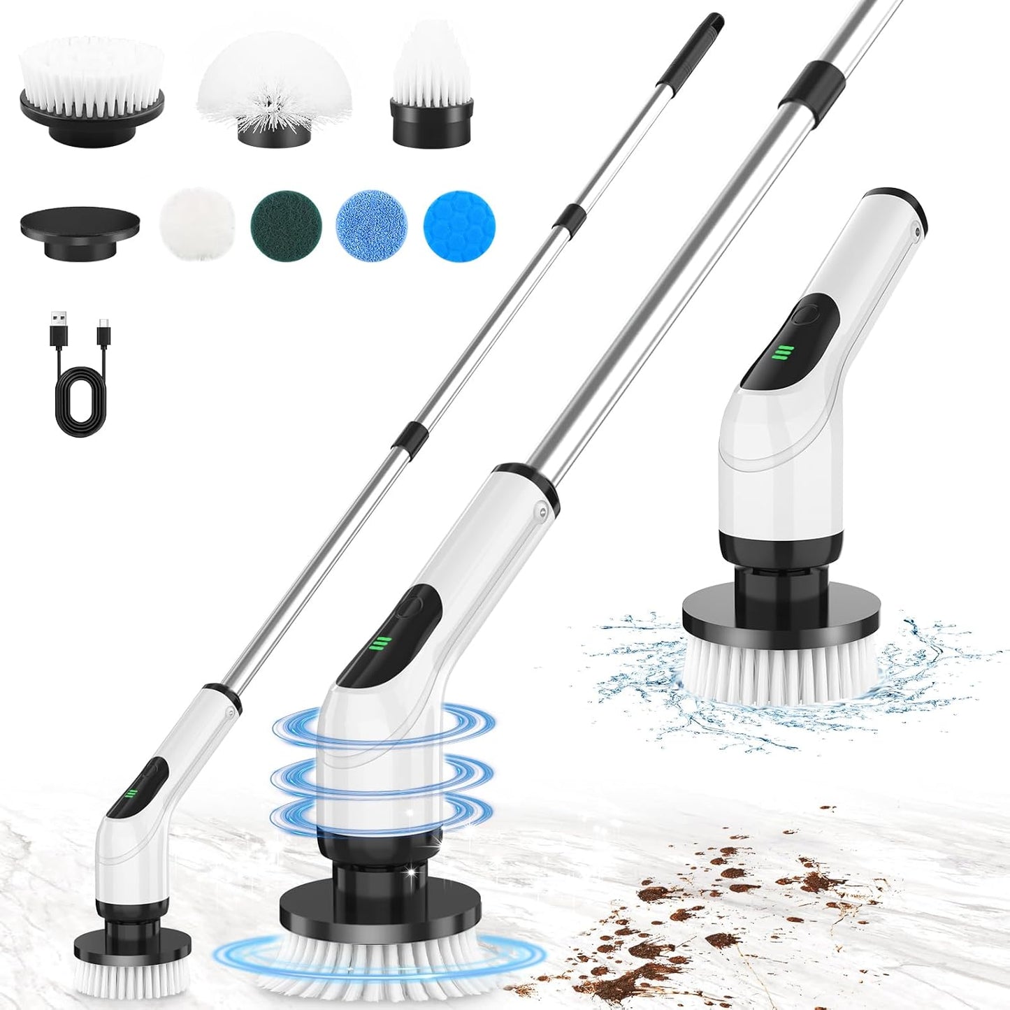 Electric Spin Scrubber for Cleaning: Cordless Power Scrubber