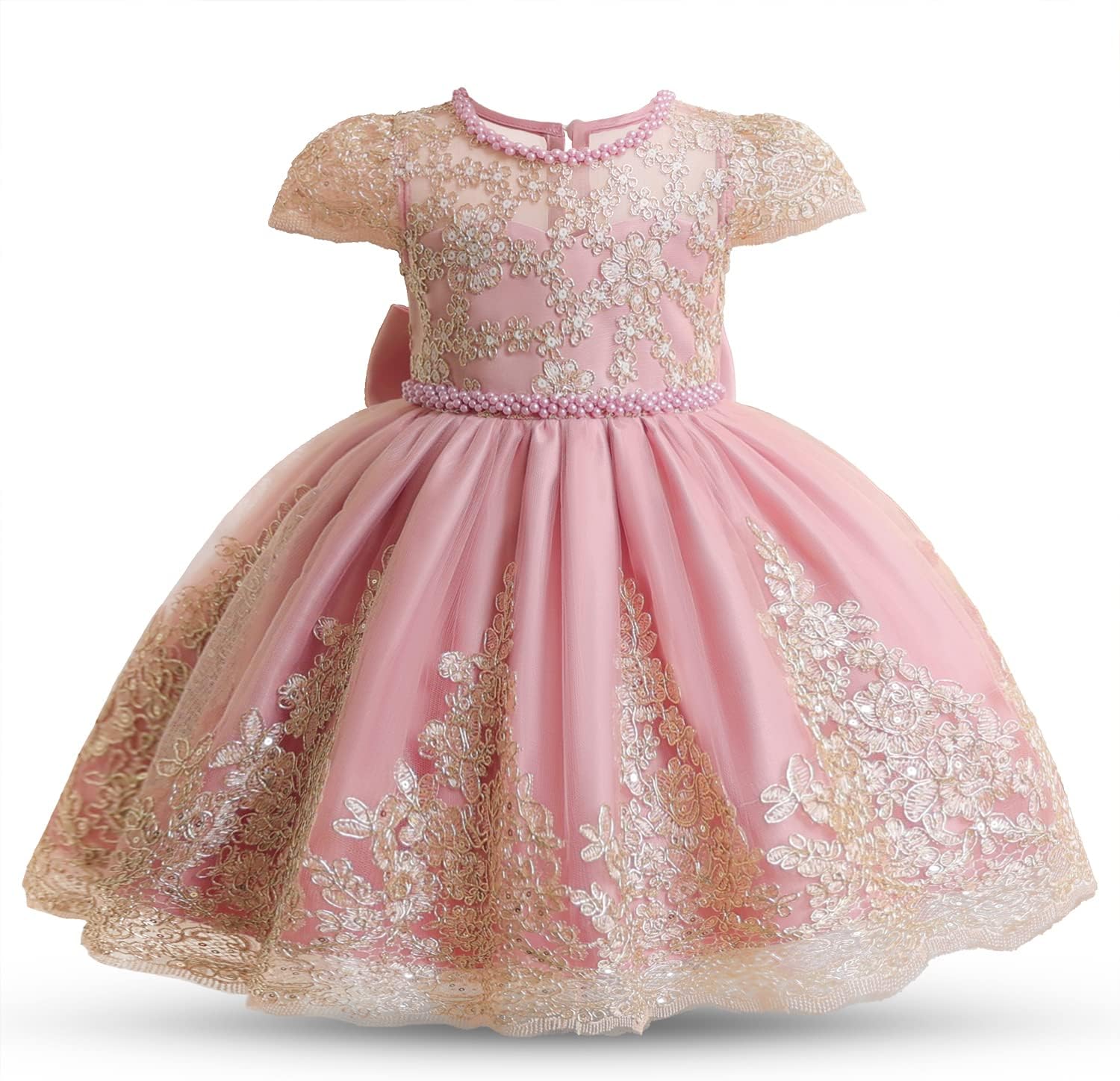 NNJXD Girls' Tulle Flower Princess Wedding Dress for Toddlers