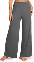 Women's Modal Ribbed Wide Leg Pajama Pants - Soft Lounge Comfort