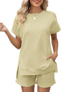 LOMON Womens 2 Piece Summer Loungewear Tracksuit - Comfortable Fit