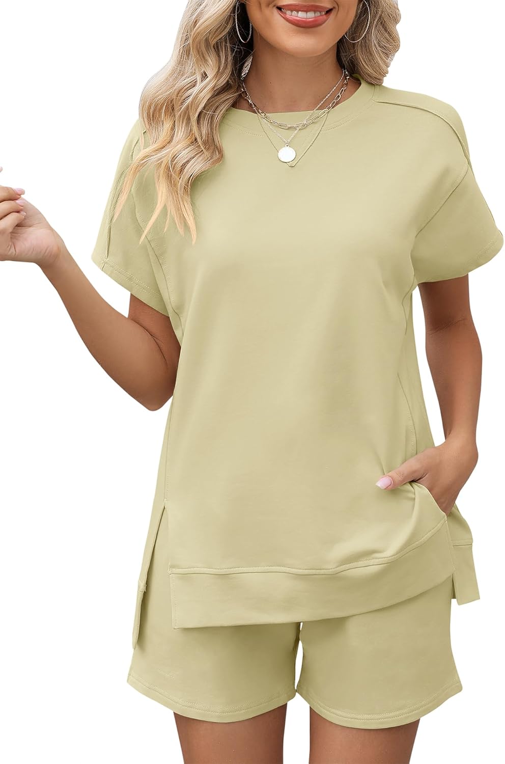 LOMON Womens Fashion 2 Piece Outfits for Summer Comfort