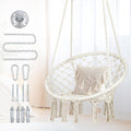 Mertonzo Macrame Hammock Chair: Handmade Knitted Swing for Indoor/Outdoor Bliss