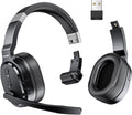 TECKNET Bluetooth Trucker Headset - Convertible Single or Dual Ear