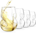Final Touch Conundrum Stemless White Wine Glasses - Set of 4