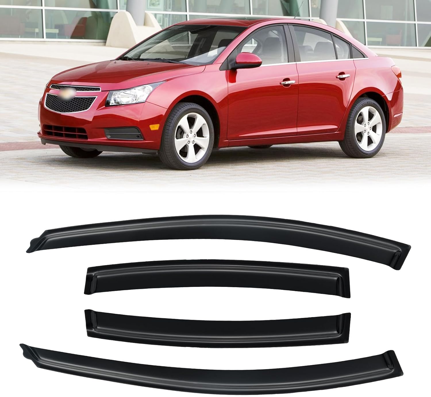 Window Visor for 2011-2015 Chevy Cruze - Dark Smoke Shields