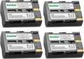 Kastar Battery (4X) for Pentax D-Li50 and Compatible Cameras - Long