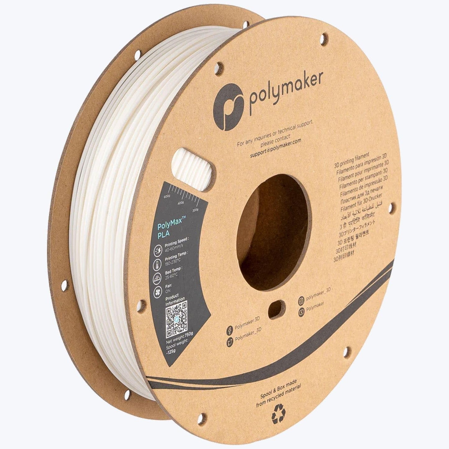 Polymaker Polymax Tough PLA 3D Printer Filament for Durability