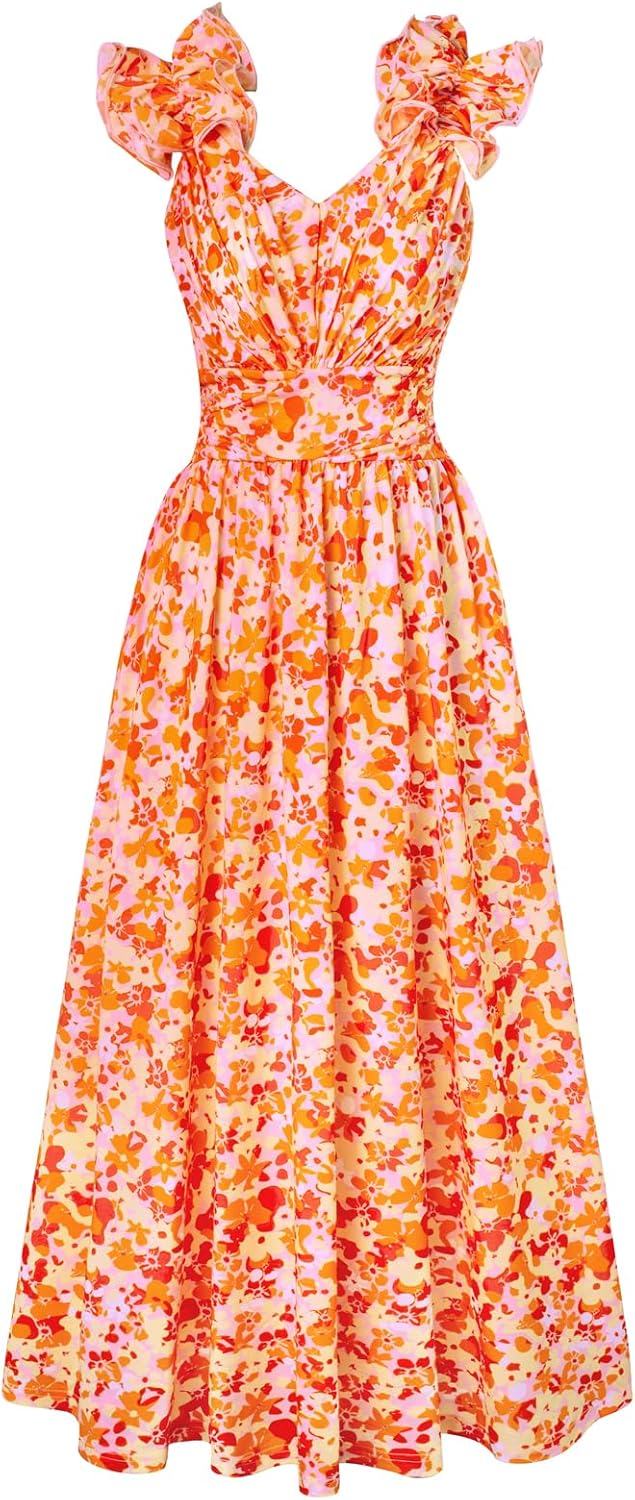 2025 Women's Summer Floral Print Dress for Casual Weddings