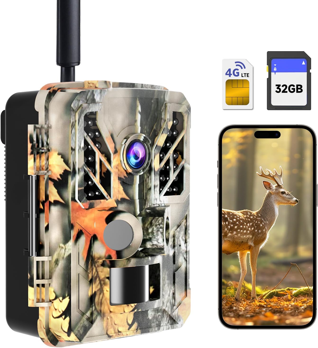 4K 60MP 4G LTE Trail Camera - Instant Alerts & Night Vision