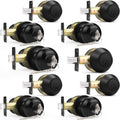Probrico Entry Door Knobs Keyed Alike with Deadbolt - Flat Black