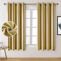 Faux Silk Blackout Curtains for Kids Room - 52 X 63 Inch